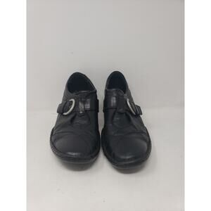 Josef Seibel Black Leather Strap Comfort Heeled Shoes Women's Size 40 8.5 US W